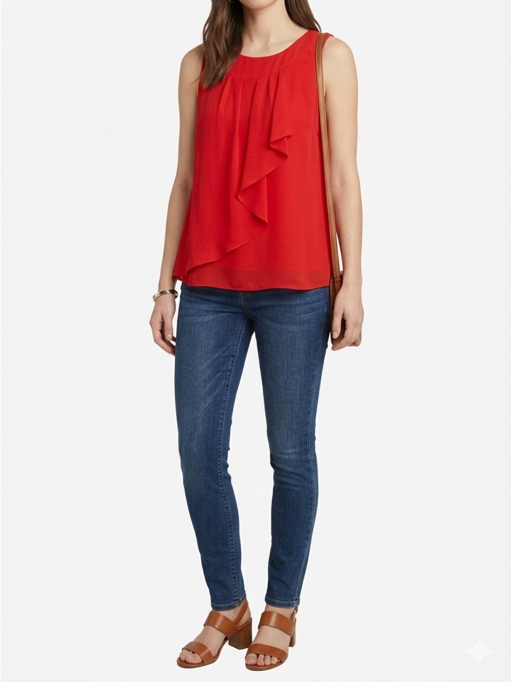 Women’s Red Sleeveless Blouse